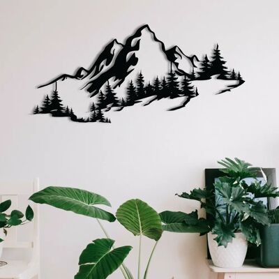 Wallity Mountain - Metall Wanddeko - 67x30cm - Schwarz - Wanddekoration Wallity Mountain - Metall Wanddeko - 67x30cm - Schwarz - Wanddekoration