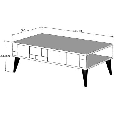 Hanah Home Couchtisch Madrid - Anthrazit - Beistelltisch Hanah Home Couchtisch Madrid - Anthrazit - Beistelltisch