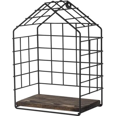 Étagère murale en bois Kodin1.Com - 27x15x37 cm - Noir/Noyer - Publicité Étagère murale en bois Kodin1.Com - 27x15x37 cm - Noir/Noyer - Publicité