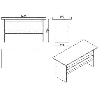 Hanah Home, Mesa de estudio Vo1-BA - Study Table Hanah Home, Mesa de estudio Vo1-BA - Study Table