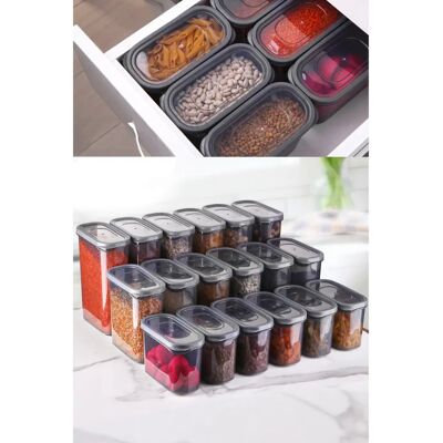 Hermia Aky, Kaia Contenants de Rangement Gris - Rangement alimentaire - Publicité Hermia Aky, Kaia Contenants de Rangement Gris - Rangement alimentaire - Publicité