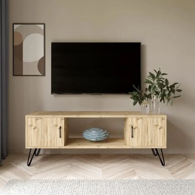 Meuble TV Kalune Design Tanner - Finition chêne moderne, 150x40x60 cm - Meuble TV Meuble TV Kalune Design Tanner - Finition chêne moderne, 150x40x60 cm - Meuble TV