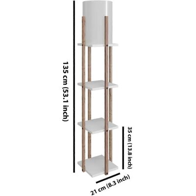 Lámpara de pie Opviq Nora - Blanco - Iluminación elegante para interiores sofisticados Lámpara de pie Opviq Nora - Blanco - Iluminación elegante para interiores sofisticados