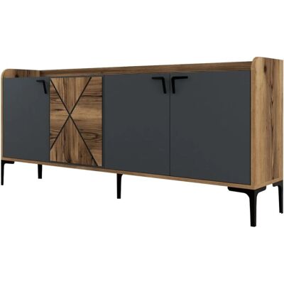 MUEBLES Kailua 172 Antracit, Nød - Skab MUEBLES Kailua 172 Antracit, Nød - Skab