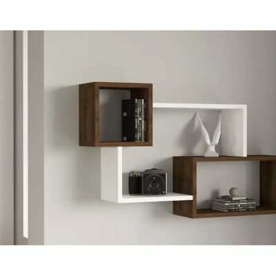 Hanah Home Walnuss Wandregal Miller 90.6x22cm - Wandregal Hanah Home Walnuss Wandregal Miller 90.6x22cm - Wandregal
