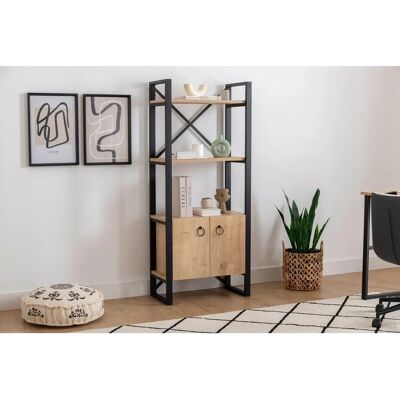 Hanah Home Regal Étagère - Industriel, Noir, 64x32x160cm Hanah Home Regal Étagère - Industriel, Noir, 64x32x160cm
