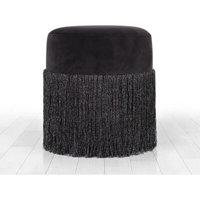 Atelier del Sofa Merkur Samt-Pouf - Schwarz - Hocker Atelier del Sofa Merkur Samt-Pouf - Schwarz - Hocker