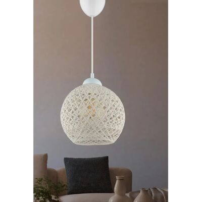 Opviq DL097 - Eleganter Metall-Kronleuchter - 22x54cm - E27 60W - Weiß Opviq DL097 - Eleganter Metall-Kronleuchter - 22x54cm - E27 60W - Weiß