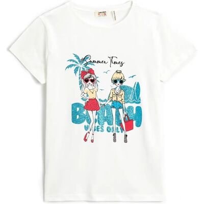 T-shirt Ecru de Koton - Coupe régulière - Coton T-shirt Ecru de Koton - Coupe régulière - Coton