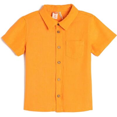 Chemise en mélange de lin de Koton à manches courtes - Chemise bébé Chemise en mélange de lin de Koton à manches courtes - Chemise bébé