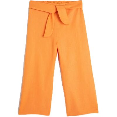 Pantalons en lin large avec ceinture et détail élastique - Pantalons Pantalons en lin large avec ceinture et détail élastique - Pantalons