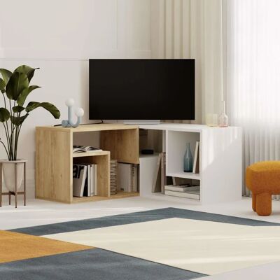 Decortie - Glis TV Schrank - Oak-White - 90x35x45 cm - TV cabinet Decortie - Glis TV Schrank - Oak-White - 90x35x45 cm - TV cabinet