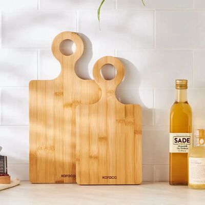 Karaca - Dara Bamboo Chopping Board Set - 2-Piece Karaca - Dara Bamboo Chopping Board Set - 2-Piece