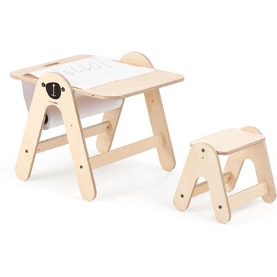 MamaToyz Massam Kinderstuhl + Kindertisch - Natur MamaToyz Massam Kinderstuhl + Kindertisch - Natur