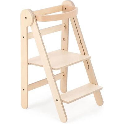 MamaToyz Torre di Apprendimento Pieghevole Naturale - Sgabello per bambini MamaToyz Torre di Apprendimento Pieghevole Naturale - Sgabello per bambini
