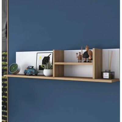 Hanah Home Wandregal AE103 - Weiß und Walnuss - Wandregal - Wohnaccessoire Hanah Home Wandregal AE103 - Weiß und Walnuss - Wandregal - Wohnaccessoire