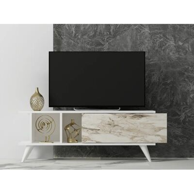 Hanah Home Weißer Marmor TV-Schrank - TV Schrank Hanah Home Weißer Marmor TV-Schrank - TV Schrank