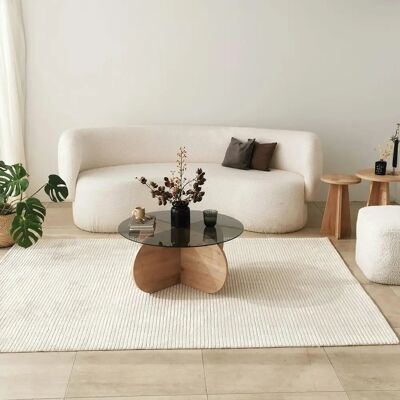 Kailua Couchtisch - Eiche & Rauch - 75cm Kailua Couchtisch - Eiche & Rauch - 75cm