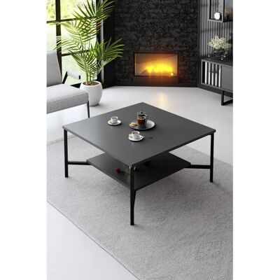 MUEBLES Kailua Z109 Couchtisch - Eckdesign, Laminierte Spanplatte, Metallbeine MUEBLES Kailua Z109 Couchtisch - Eckdesign, Laminierte Spanplatte, Metallbeine