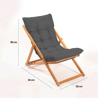 Hanah Home Scaun de grădină My006 - Gri - Scaun de grădină Hanah Home Scaun de grădină My006 - Gri - Scaun de grădină