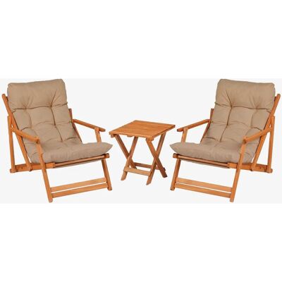 Hanah HomeGarten Tisch & Stühle Set - Braun - Gartenmöbel Hanah HomeGarten Tisch & Stühle Set - Braun - Gartenmöbel