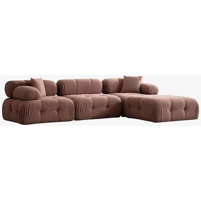 Cappuc - Canapé d'angle 3 places avec pouffe - Publicité Cappuc - Canapé d'angle 3 places avec pouffe - Publicité