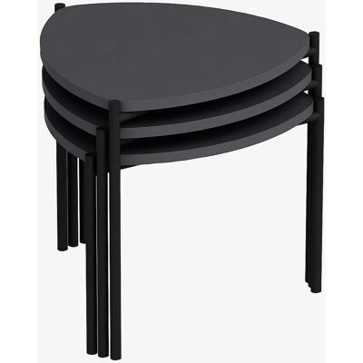 Kalune Design Nesting Tische - 3 Stück - Anthrazit Kalune Design Nesting Tische - 3 Stück - Anthrazit