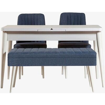 Set de Masă Gina Albastru Hanah Home - Masă și 4 scaune Set de Masă Gina Albastru Hanah Home - Masă și 4 scaune