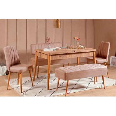 Hanah Home - Set de Masă - Maro - 5 Piese Hanah Home - Set de Masă - Maro - 5 Piese