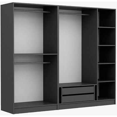 Kalune Design Garderobe - 5 Skuffer - Antracit - Garderobe Kalune Design Garderobe - 5 Skuffer - Antracit - Garderobe