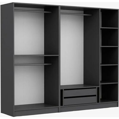 Hanah Home Lowri Grå Garderobe - Skab - Homeroom Hanah Home Lowri Grå Garderobe - Skab - Homeroom