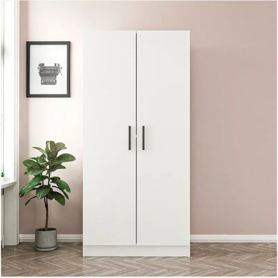 Kailua L101 Hvit Klesskap - 210x90x52cm Kailua L101 Hvit Klesskap - 210x90x52cm