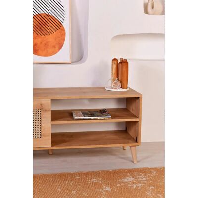 Hanah Home Hazeran 140 Meuble TV - Élégant, Multicolore, Pieds en métal - Publicité Hanah Home Hazeran 140 Meuble TV - Élégant, Multicolore, Pieds en métal - Publicité
