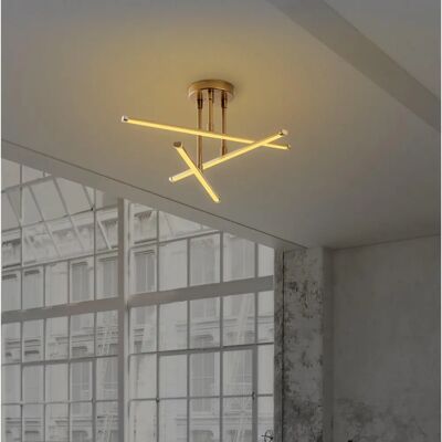 Opviq Lampadario Ledflower - Oro - 3 Varianti - Lampadario Opviq Lampadario Ledflower - Oro - 3 Varianti - Lampadario