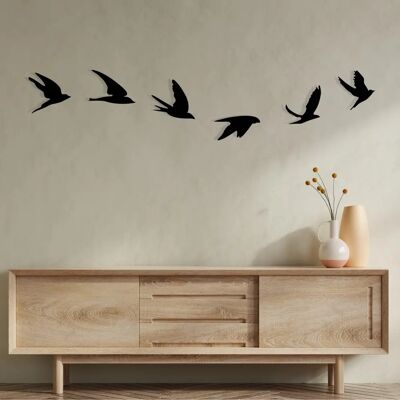 Wallity Umudo Arte Murale in Metallo - Decorazione Nera Elegante Wallity Umudo Arte Murale in Metallo - Decorazione Nera Elegante