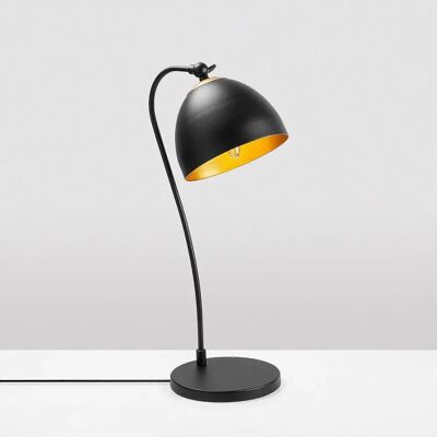 Opviq Acuka12295 Moderne Industrie-Tischlampe in Schwarz und Gold Opviq Acuka12295 Moderne Industrie-Tischlampe in Schwarz und Gold