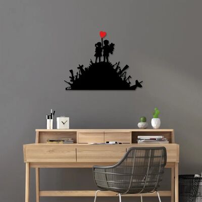 Wallity Banksy Metal Wall Decor - Wall Accessory Wallity Banksy Metal Wall Decor - Wall Accessory
