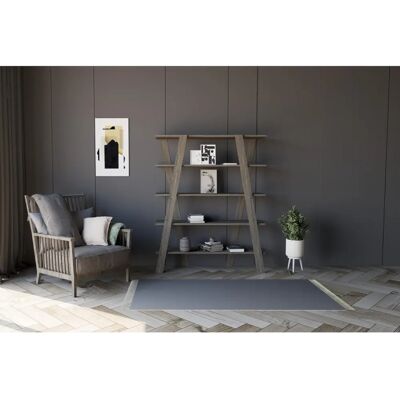 Hanah Home Conde Étagère - Bois, Noir, 120cm - Étagère Hanah Home Conde Étagère - Bois, Noir, 120cm - Étagère