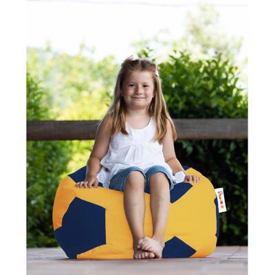 Atelier del Sofa Sac de jardin football - Jaune, Bleu foncé - Sac - Publicité Atelier del Sofa Sac de jardin football - Jaune, Bleu foncé - Sac - Publicité