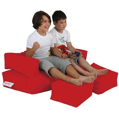 Atelier del Sofa Rote Doppel-Sitzsack - Gartenmöbel Atelier del Sofa Rote Doppel-Sitzsack - Gartenmöbel