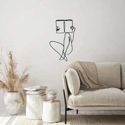 Accesorios decorativos de pared metálicos Wallity - Lectura de libros Accesorios decorativos de pared metálicos Wallity - Lectura de libros