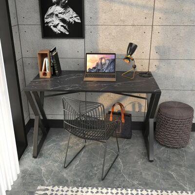 Hanah Home Gyza Masă de lucru - Negru Hanah Home Gyza Masă de lucru - Negru