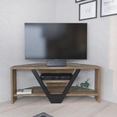Hanah Home Karin Meuble TV Noir - TV cabinet - Publicité Hanah Home Karin Meuble TV Noir - TV cabinet - Publicité