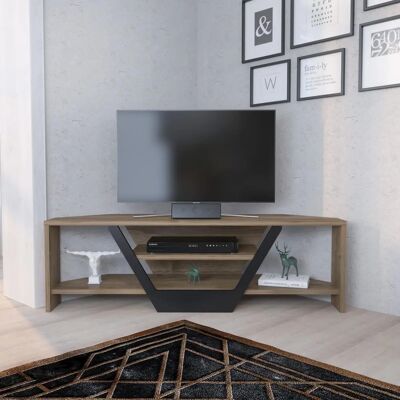 Hanah Home Sares Orzech Czarny Szafka TV - TV cabinet Hanah Home Sares Orzech Czarny Szafka TV - TV cabinet