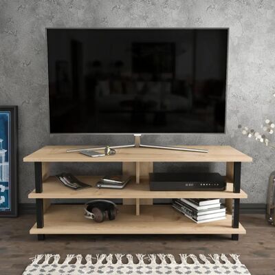 Kalune Design Rodney TV Möbel - Industriell Schwarz Eiche - 120 x 44.5 x 47.5 cm Kalune Design Rodney TV Möbel - Industriell Schwarz Eiche - 120 x 44.5 x 47.5 cm