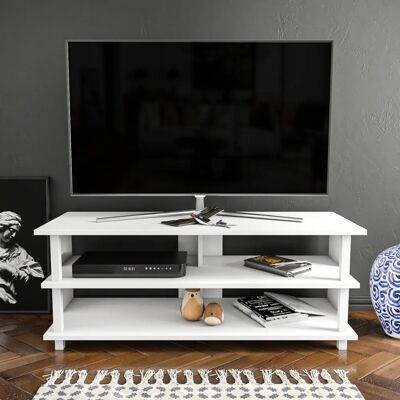 Kalune Design Rodney - Biały stolik RTV Kalune Design Rodney - Biały stolik RTV