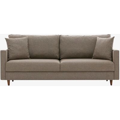 Ljusbrun Soffa - 387 - Klädd - 210x90x82cm Ljusbrun Soffa - 387 - Klädd - 210x90x82cm