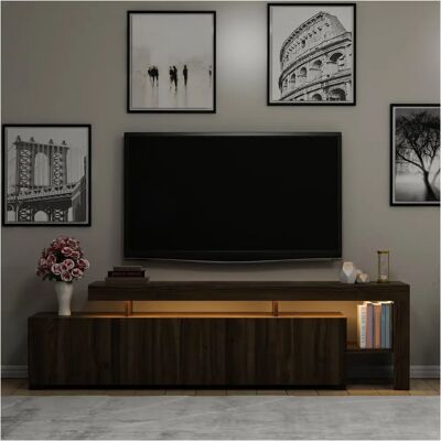 Hanah Home Beliz Mueble de TV Nogal - TV Cabinet Hanah Home Beliz Mueble de TV Nogal - TV Cabinet