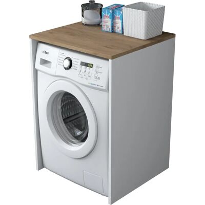 Hanah Home KD103 - Armario para lavadora - Nuez - Almacenamiento duradero Hanah Home KD103 - Armario para lavadora - Nuez - Almacenamiento duradero