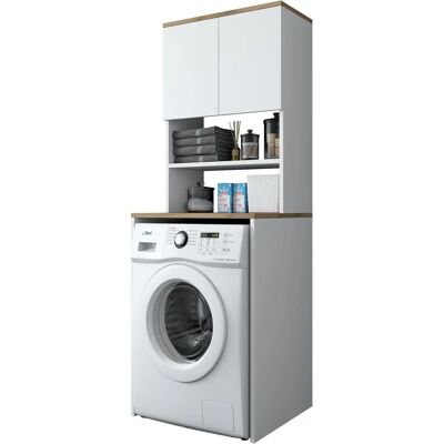 Hanah Home - Armario para lavadora KD101 - Nogal Hanah Home - Armario para lavadora KD101 - Nogal